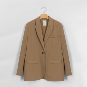 Custom Women Casual Single Breasted Brown Blazer 4Y4A0145