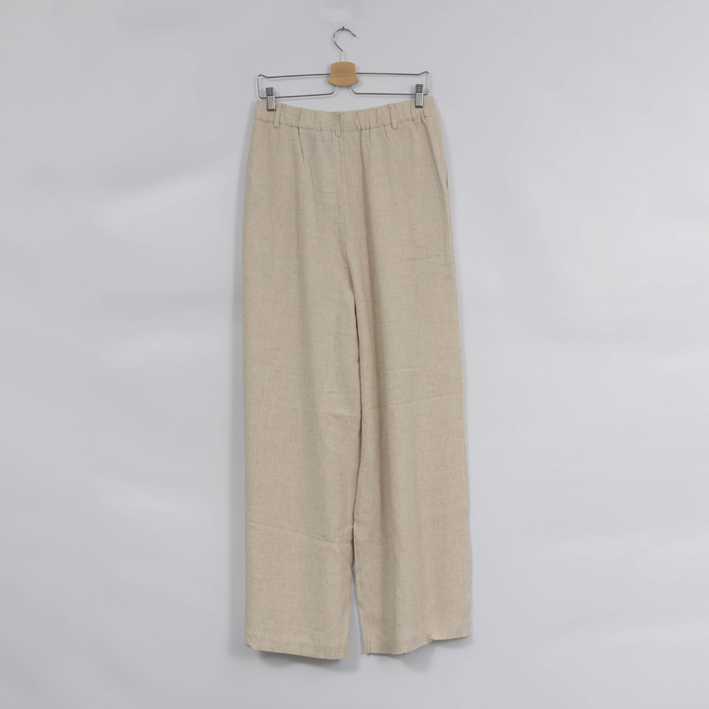 Custom Women Lenzing Viscose Linen Wide Leg Trousers 4Y4A9450