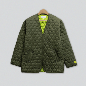 New Joys Green Quilted Puffer Jacket OEM 