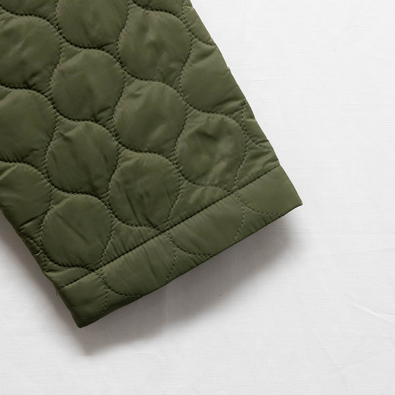 New Joys Green Lightweight Long Quilted Jacket Bulk Sale 