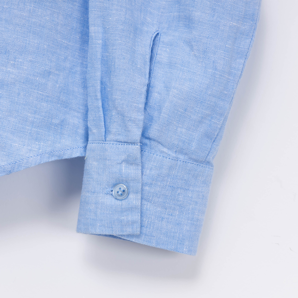 New Joys Wholesale Linen Shirt Blue 