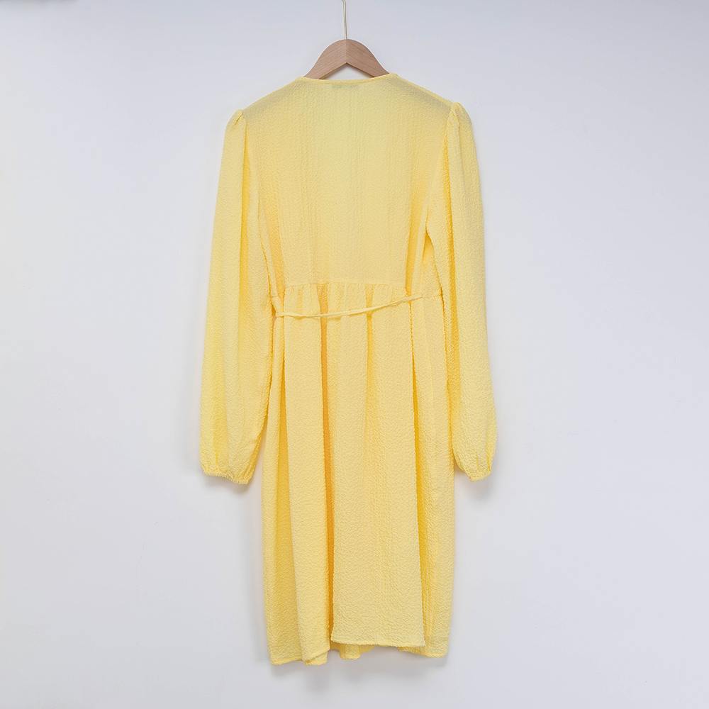 New Joys OEM Yellow Wrapped Dress