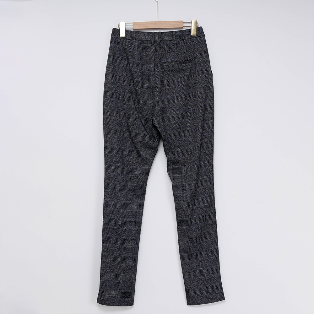 New Joys Wool Brushed Checked Suit Pants