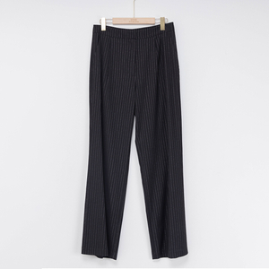 Black Suit Trousers with Strips Details