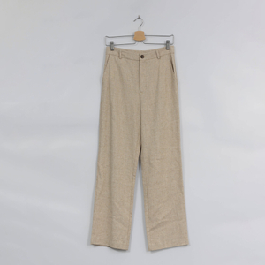 Custom Women Casual Linen Belted Trousers 4Y4A9471